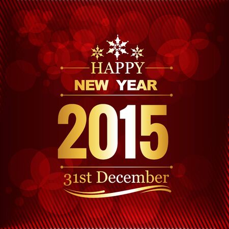 new year greeting design written in golden and placed above red backgroundのイラスト素材