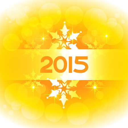 new year design in yellow theme with snowflakes and circlesのイラスト素材