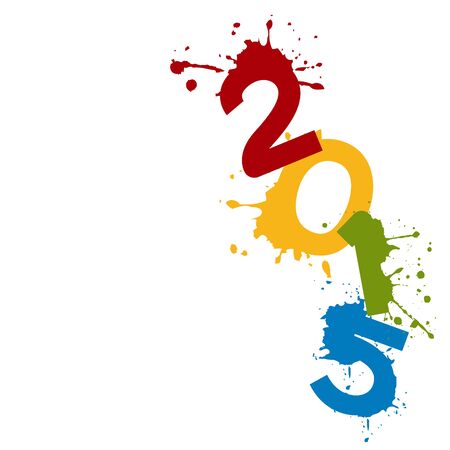 abstract style colorful 2015 design vectorのイラスト素材