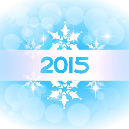 vector elegant 2015 new year on blue theme designのイラスト素材