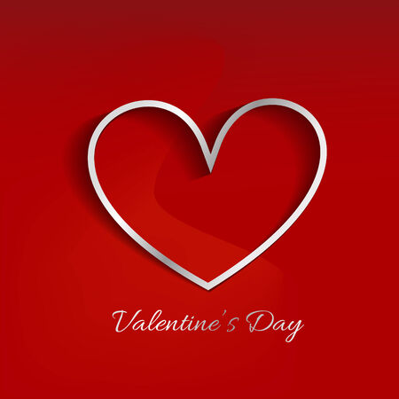 vector illustration of valentine day red background with heartのイラスト素材