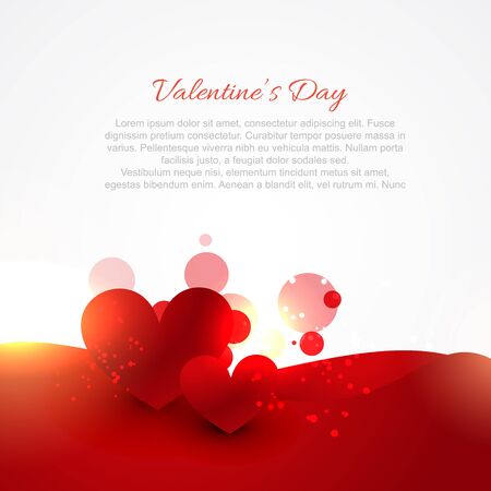 vector illustration of valentine day background with heartsのイラスト素材