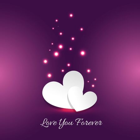 vector illustration of love you forever card with heartのイラスト素材