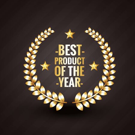 best product of the year 2015 winner badge label design vector illistrationのイラスト素材