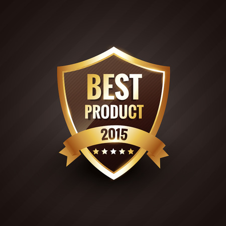 best product of 2015 golden label design badge elementのイラスト素材