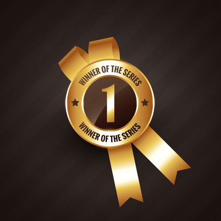 winner number one vector badge rosette label designのイラスト素材