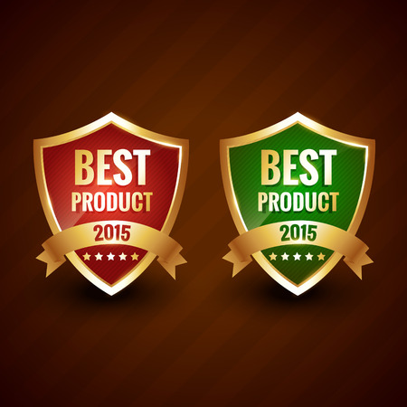 best 2015 product of the year golden label design badgeのイラスト素材