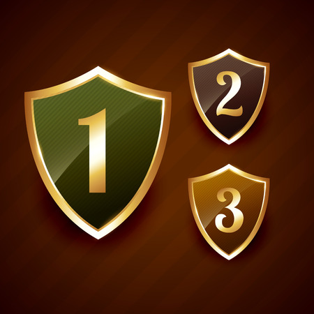 golden ranking label badge design elementsのイラスト素材
