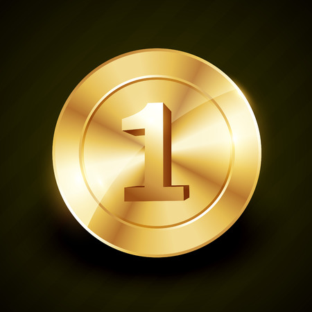 golden no 1 label design illustrationのイラスト素材