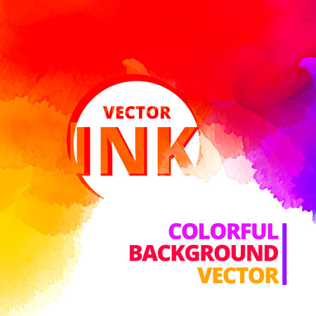 colorful background of vibrant ink splash vector design illustrationのイラスト素材
