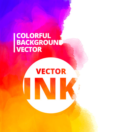 background of colorful ink splash design illustrationのイラスト素材