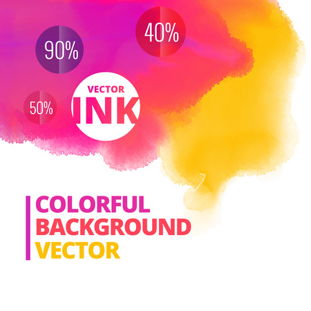 ink splash colors background design illustrationのイラスト素材