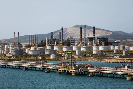 Harbour Oil Refineryの写真素材