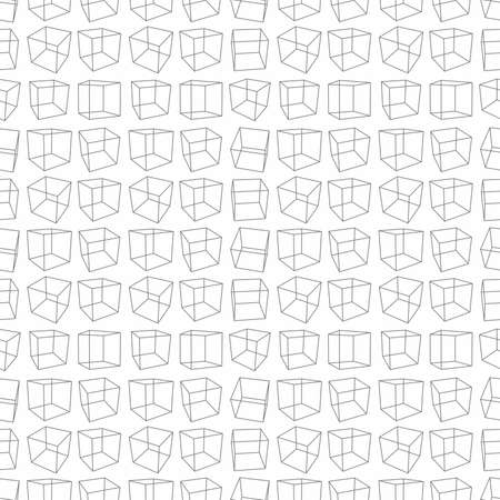 Seamless Editable Cube Background Patternのイラスト素材