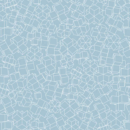 Seamless Editable Cube Cross Background Patternのイラスト素材