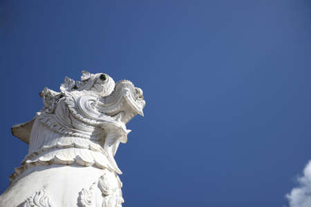 Temple Lion statuesの写真素材