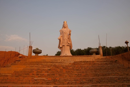 Statue of Guan Yinの写真素材