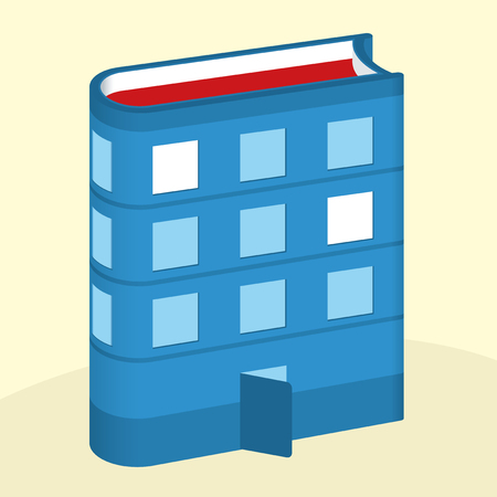Book building concept. Literature or reading metaphor.のイラスト素材