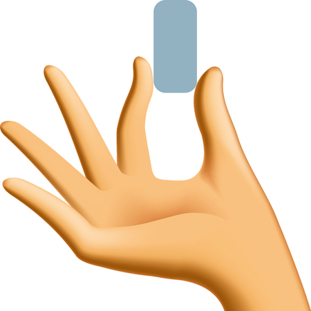 Vector illustration. Natural hand supporting an object. Editableのイラスト素材