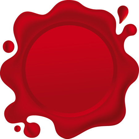 Vector illustration. Abstract realistic wax seal isolated over white background.のイラスト素材
