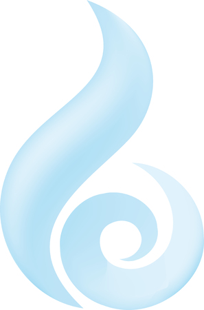 Soft wind icon in geometric shape with lights and shadows.のイラスト素材