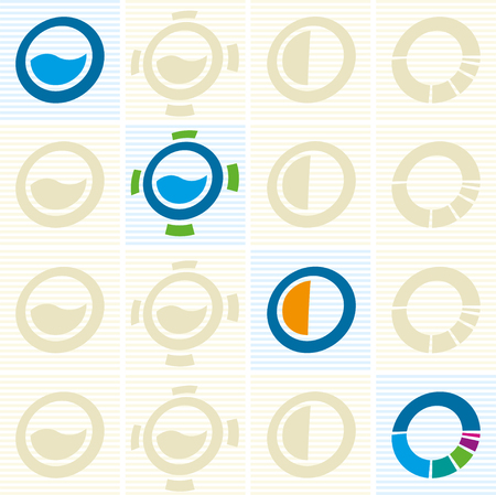 Four water pipeline concept icons in geometric shape.のイラスト素材