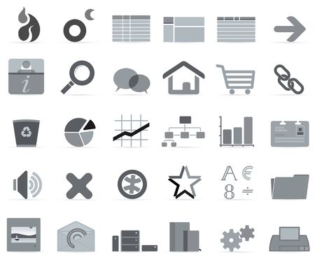 Gray web icon over white background. Isolated.のイラスト素材