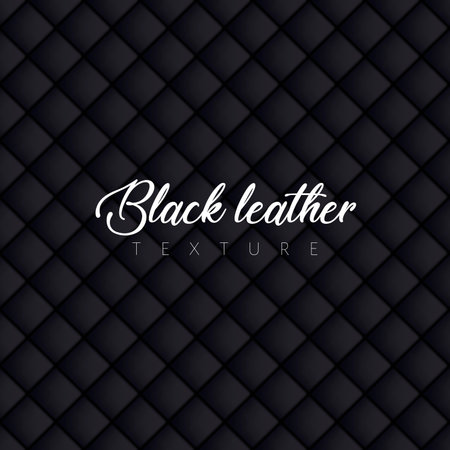 Seamless black leather texture with rectangular tiles.のイラスト素材
