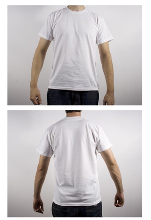 white t-shirtの写真素材