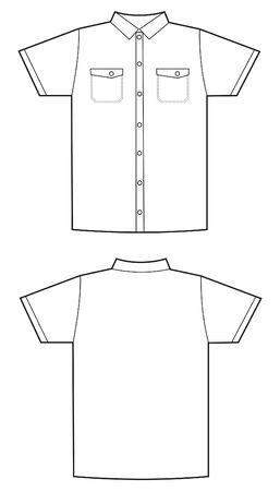 white shirt patternのイラスト素材