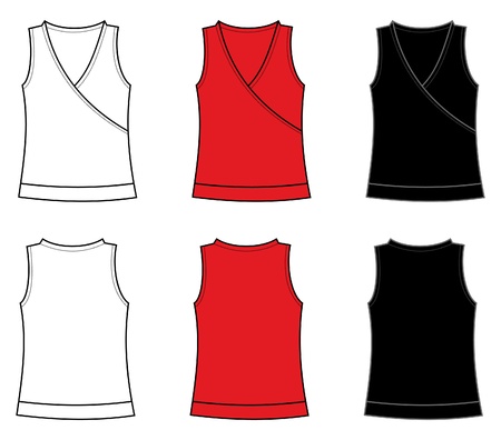 Japanese T-shirt womenのイラスト素材
