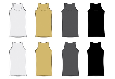 Long strapless shirt womanのイラスト素材