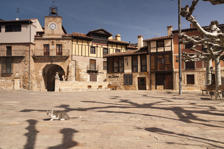 Poza de la Sal, Las Merindades north of Burgos, Castilla y Leon. Village of Felix Rodriguez de la Fuente. Spainのeditorial素材