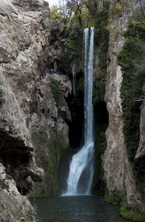 Waterfalls in the Piedra Monastery in Nuevalos, Zaragoza. Community of Aragon, Spainのeditorial素材
