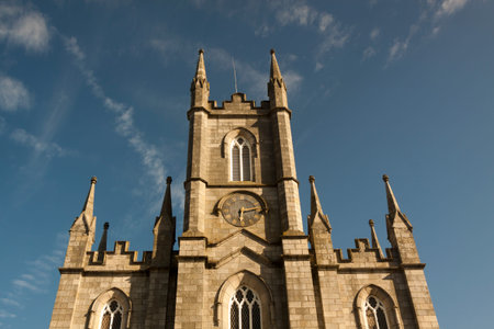 Church in Ireland Gothic religious monument. Exterior facadeのeditorial素材