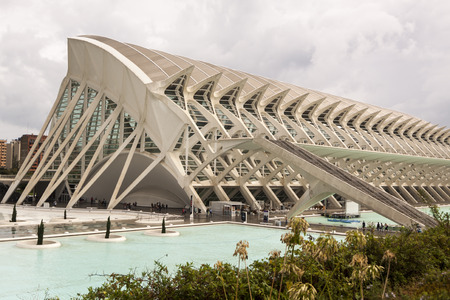 City of Arts and Sciences. Oceanographic, hemispheric, umbracle, palace of the arts, science museum, agora. Valencia. Spain, Europe.のeditorial素材
