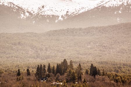 Forest track, mountain routes. Sierra de Guadarrama National Park, Segovia. Spainの写真素材