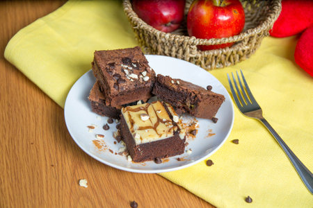 baking some brownies type with many ingredientの写真素材