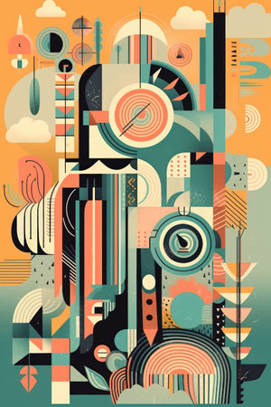 Abstract background with geometric elements. vector illustration. Design for banner, poster or print.の素材