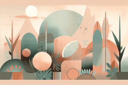 Abstract geometric background in pastel tones. vector illustration for your designの素材