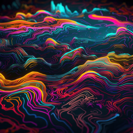 Abstract wavy background. 3d rendering, 3d illustration.の素材