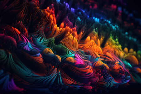 Abstract colorful background. fantasy fractal texture. digital art. 3D rendering.の素材