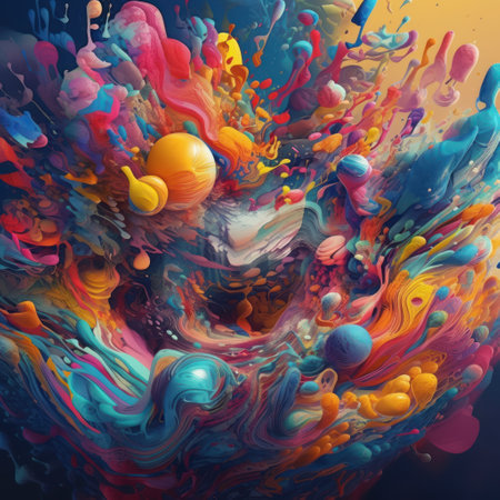 Abstract colorful watercolor background. 3d rendering, 3d illustration.の素材