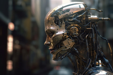 Close up shot of the robot in Bangkok, Thailand.の素材