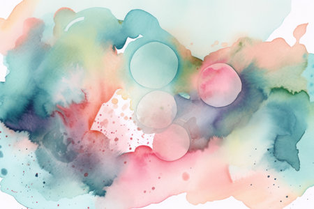 Abstract watercolor background. Colorful watercolor painting on paper.の素材