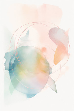 Abstract watercolor background. colorful gradient. digital art painting.の素材