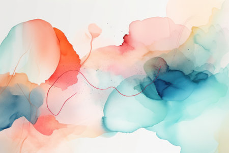 Watercolor abstract hand painted background. Alcohol ink texture for your design.の素材