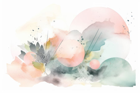 Abstract watercolor background. Hand drawn illustration for your design.の素材