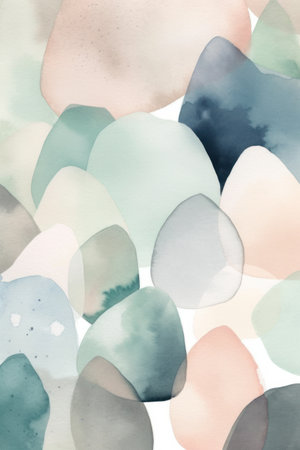 Watercolor abstract background in pastel colors. hand-drawn illustration.の素材