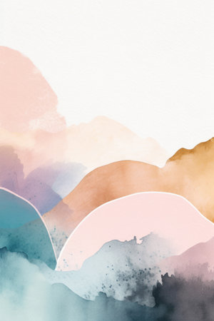 Abstract watercolor background. digital art painting. hand drawn illustration.の素材